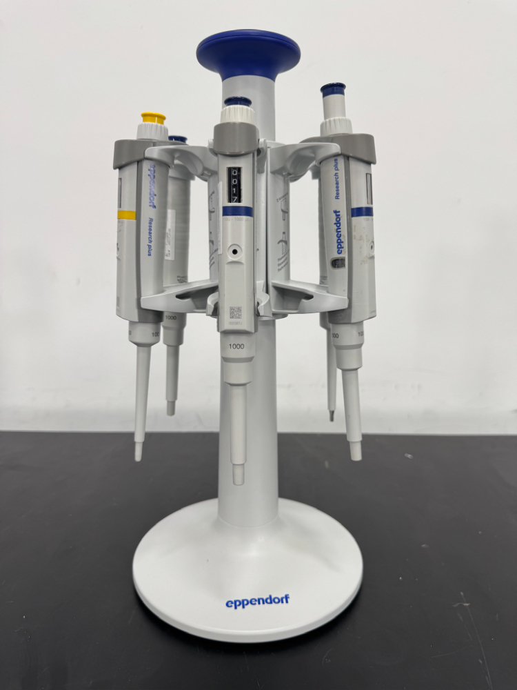Image of Eppendorf Research Plus Single Channel Pipettes and Stand